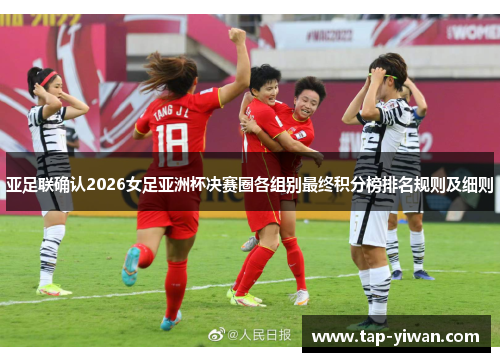 亚足联确认2026女足亚洲杯决赛圈各组别最终积分榜排名规则及细则